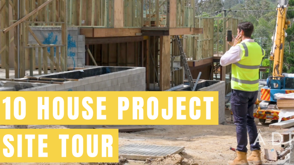 10 House construction project. Walk through